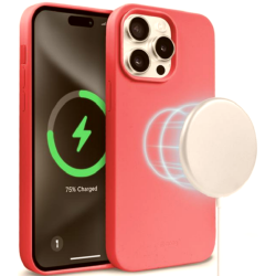 Crong Color Magnetic - Θήκη MagSafe Premium Σιλικόνης - Apple iPhone 15 Pro - Pink (CRGCOLRMIP1561PDPNK)