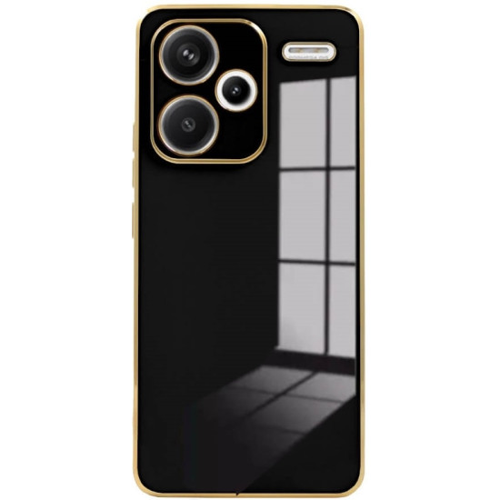 Θήκη Σιλικόνης - Xiaomi Redmi Note 13 Pro Plus - Bodycell Gold Plated - Black (5206015074516)