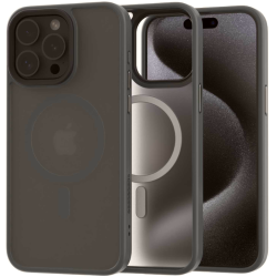 Θήκη Apple iPhone 15 Pro Max - Spacecase Hybrid MagSafe Σκληρή Ημιδιάφανη με MagSafe - Grey (5905719110123)