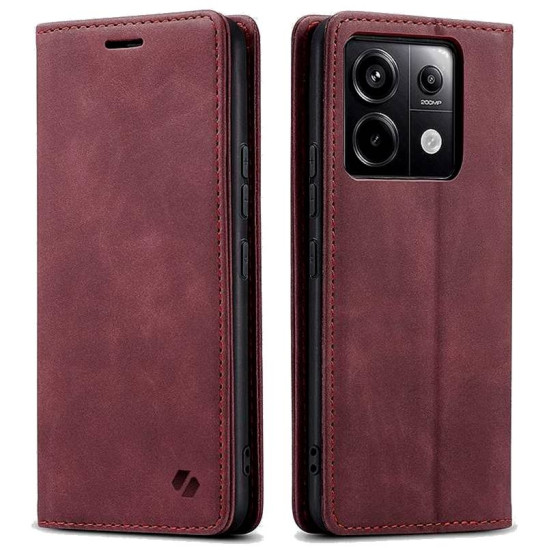 Θήκη Πορτοφόλι - Xiaomi Redmi Note 13 Pro 5G / Poco X6 - Spacecase Wallet - Red (5905719108106)