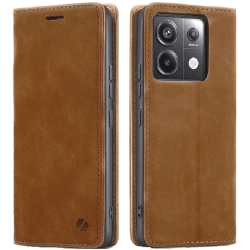 Θήκη Πορτοφόλι - Xiaomi Redmi Note 13 Pro 5G / Poco X6 - Spacecase Wallet - Light Brown (5905719108083)