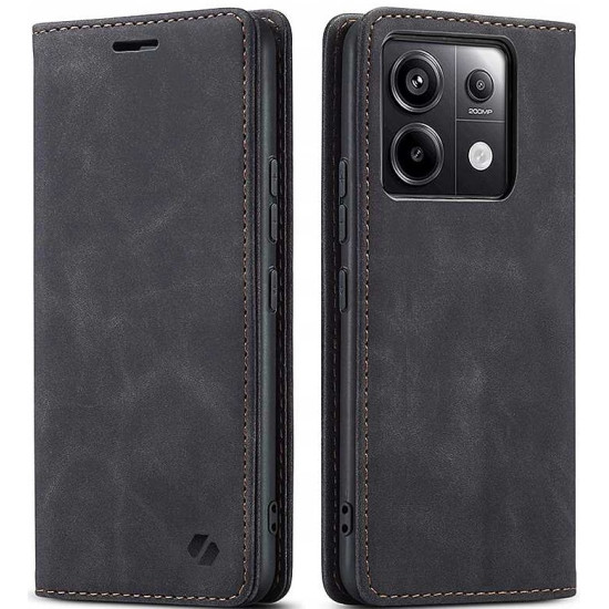 Θήκη Πορτοφόλι - Xiaomi Redmi Note 13 Pro 5G / Poco X6 - Spacecase Wallet - Black (5905719108076)