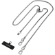 SwitchEasy MagEasy Metal Chain Strap & Strap Card - Μεταλλικό Αποσπώμενο Λουράκι Λαιμού για Θήκες Κινητών iPhone - Silver (MPHIPH223SV23)