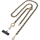 SwitchEasy MagEasy Leather Chain Strap Classic & Strap Card - Μεταλλικό Αποσπώμενο Λουράκι Λαιμού για Θήκες Κινητών iPhone - Black / Matte Gold (MPHIPH222BO23)