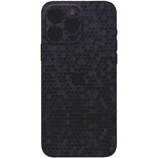Αυτοκόλλητο Skin Προστασίας Πλάτης - Apple iPhone 15 Pro Max - Gams Premium Vinyl Skin Back Plate - Honeycomb Blue (GAMS-VNL-SKIN-HBL-001-074)