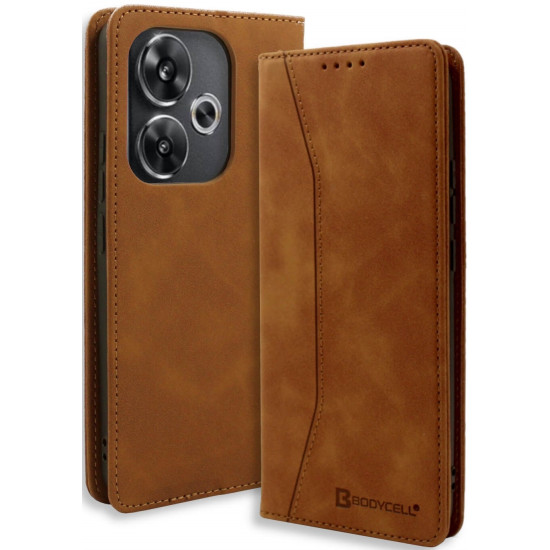 Θήκη Πορτοφόλι - Xiaomi Poco F6 - Bodycell Book Case - Brown (5206015075209)