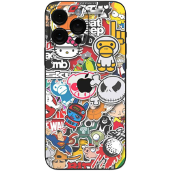 Αυτοκόλλητο Skin Προστασίας Πλάτης - Apple iPhone 15 Pro Max - Gams Premium Vinyl Skin Back Plate - Stickerbomb (GAMS-VNL-SKIN-SKB-001-074)