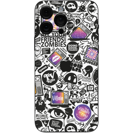 Αυτοκόλλητο Skin Προστασίας Πλάτης - Apple iPhone 15 Pro Max - Gams Premium Vinyl Skin Back Plate - 3D TV Sticker (GAMS-VNL-SKIN-3DTS-001-074)
