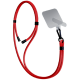 3MK EasyClip - Αποσπώμενο Λουράκι Λαιμού για Θήκες Κινητών / Smartphones - Red / Black (5903108568685)