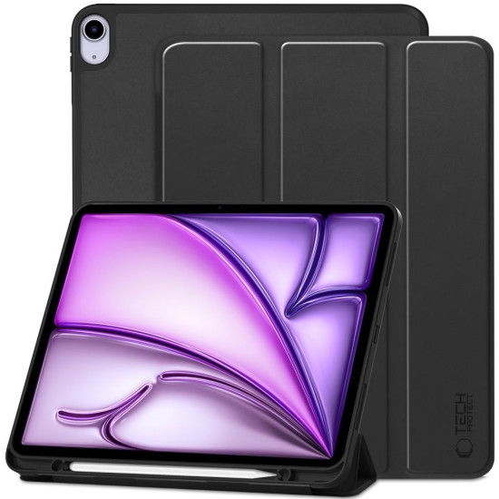 Flip Θήκη με Υποδοχή για Apple Pencil - Apple iPad Air 13" 2026 / 2024 - Tech-Protect SC Pen Smartcase - Black (5906302308651)