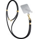 3MK EasyClip - Αποσπώμενο Λουράκι Λαιμού για Θήκες Κινητών / Smartphones - Black / Gold (5903108568593)