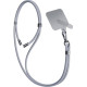 3MK EasyClip - Αποσπώμενο Λουράκι Λαιμού για Θήκες Κινητών / Smartphones - Grey / Silver (5903108568647)