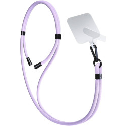 3MK EasyClip - Αποσπώμενο Λουράκι Λαιμού για Θήκες Κινητών / Smartphones - Purple / Black (5903108568678)