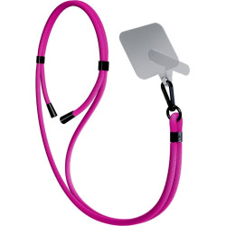 3MK EasyClip - Αποσπώμενο Λουράκι Λαιμού για Θήκες Κινητών / Smartphones - Pink / Black (5903108568661)