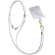 3MK EasyClip - Αποσπώμενο Λουράκι Λαιμού για Θήκες Κινητών / Smartphones - White / Gold (5903108568692)