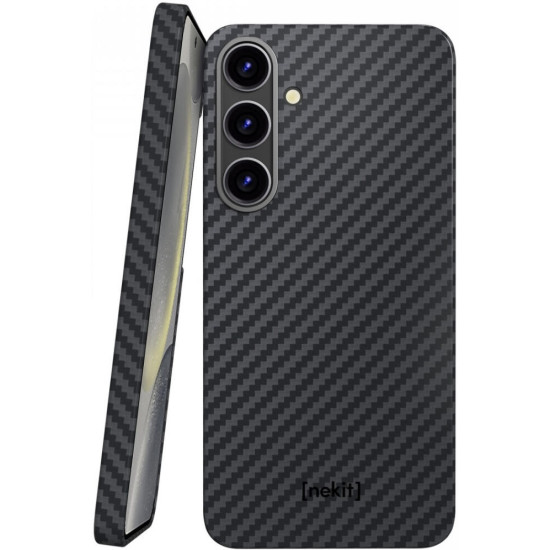 Σκληρή MagSafe Θήκη Aramid Fiber - Samsung Galaxy S24 - Nekit Fiber - 1mm - 1500D Kevlar - Black (8719246451973)