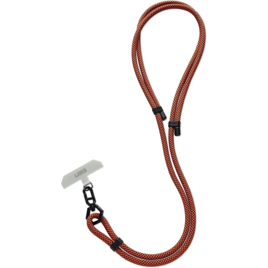 UAG Civilian Crossbody Slim Lanyard - Αποσπώμενο Λουράκι Λαιμού για Θήκες Κινητών / Smartphones - 7mm - Rust / Black (964420119140)
