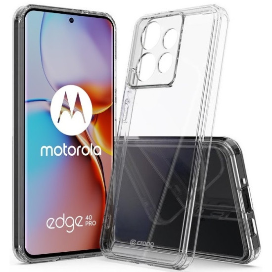 Crong Crystal Shield - Διάφανη Σκληρή Θήκη - Motorola Edge 40 Pro - Transparent (CRGCSHCMOE40PTRS)