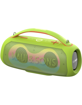 Egoboo X Maui and Sons BT Led Speaker Vibes - Ασύρματο Φορητό Ηχείο Bluetooth με Φωτισμό LED - Green (MUH65GRN)