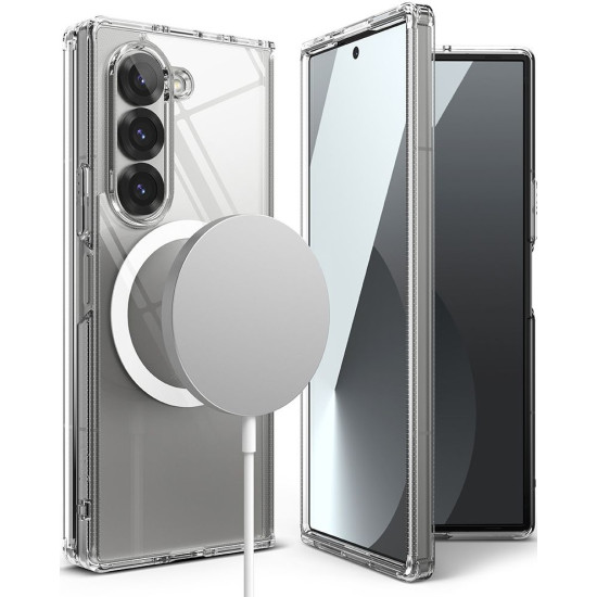Σκληρή Ανθεκτική Διάφανη MagSafe Θήκη με TPU Bumper - Samsung Galaxy Z Fold6 - Ringke Fusion Magnetic - Clear (8809961786969)