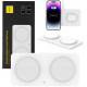 Spacecase WM3W Wireless Desktop Dual Charger MagCharge - Βάση Ασύρματης Φόρτισης MagSafe για iPhone 16 / 15 / 14 / 13 / 12 & AirPods - 15W - White (5905719110345)