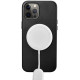 iCarer Real Leather Case with MagSafe - Δερμάτινη Θήκη MagSafe με Μεταλλικό Πλαίσιο Κάμερας - Apple iPhone 12 Pro Max - Black (WMI1217-BK)