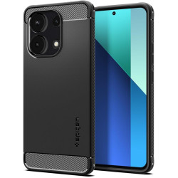 Ανθεκτική Θήκη Σιλικόνης - Xiaomi Redmi Note 13 4G - Spigen Rugged Armor - Matte Black (ACS07664)