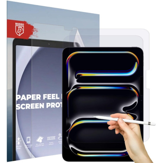 Μεμβράνη Προστασίας Οθόνης - Apple iPad Pro 11" 2025 / 2024 - Rosso Paper Feel Film Screen Protector - 2 Τεμάχια - Clear (8719246453229)