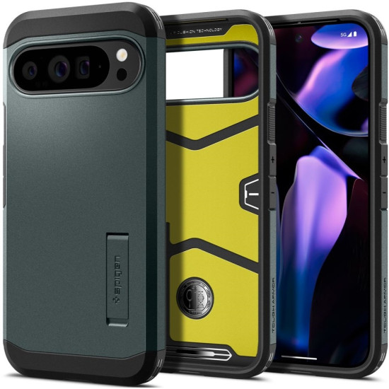 Ανθεκτική Σκληρή Θήκη - Google Pixel 9 Pro XL - Spigen Tough Armor - Abyss Green (ACS07728)