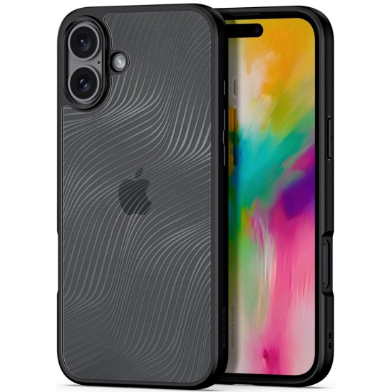 Premium Ημιδιάφανη Σκληρή Θήκη - Apple iPhone 16 Plus - DuxDucis Aimo Series - Black (6934913005934)