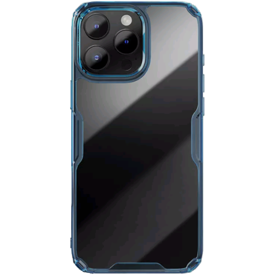 Σκληρή Διάφανη Θήκη με TPU Bumper - Apple iPhone 16 Pro Max - Nillkin Nature TPU Pro Case - Blue (6902048287259)