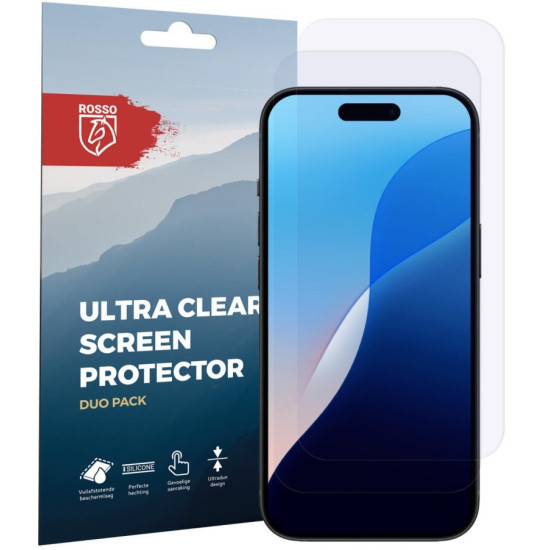 Μεμβράνη Προστασίας Οθόνης - Apple iPhone 16 - Rosso Ultra Clear Screen Protector - 2 Τεμάχια (8719246455865)