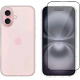 Θήκη & Αντιχαρακτικό Γυαλί Προστασίας Apple iPhone 16 - Vivid Set Gelly Case Σετ Διάφανη Σιλικόνης & Full Face Tempered Glass Οθόνης - Transparent / Black (VIGELLY496GLASSBK)