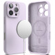 Ανθεκτική MagSafe Θήκη Σιλικόνης - Apple iPhone 16 Pro Max - Ringke Silicone Magnetic - Light Purple (8809961789700)
