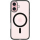 Θήκη Apple iPhone 16 - Vivid MagSafe Hybrid Case Διάφανη με MagSafe - Black (VIMAGACR496BK)