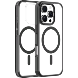 Θήκη Apple iPhone 16 Pro Max - Vivid MagSafe Hybrid Case Διάφανη με MagSafe - Black (VIMAGACR498BK)