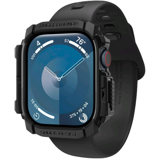 Ανθεκτική Θήκη Σιλικόνης - Apple Watch 11 / 10 42mm - Spigen Rugged Armor - Matte Black (ACS08585)