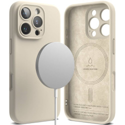 Ανθεκτική MagSafe Θήκη Σιλικόνης - Apple iPhone 16 Pro - Ringke Silicone Magnetic - Stone (8809961789984)
