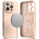 Ανθεκτική MagSafe Θήκη Σιλικόνης - Apple iPhone 16 Pro - Ringke Silicone Magnetic - Pink Sand (8809961789960)