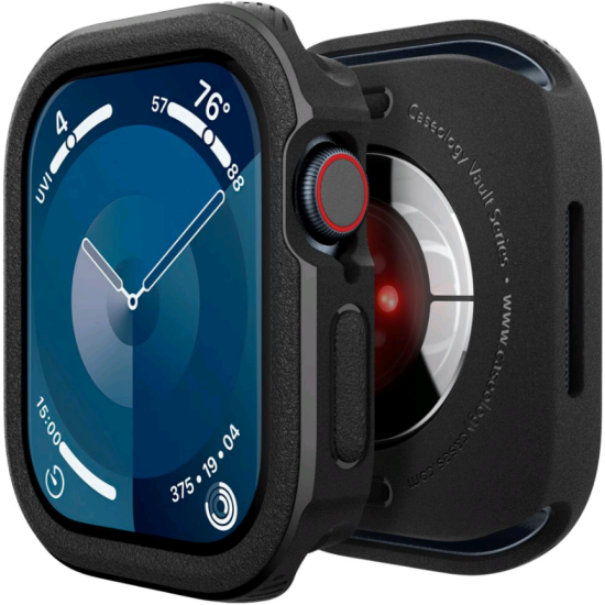 Ανθεκτική Θήκη Σιλικόνης - Apple Watch 11 / 10 46mm - Caseology Vault - Matte Black (ACS08610)