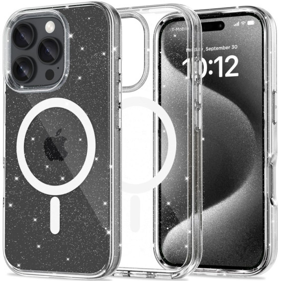 Σκληρή Διάφανη Θήκη MagSafe - Apple iPhone 16 Pro - Tech-Protect FlexAir Hybrid - Glitter (5906302311446)