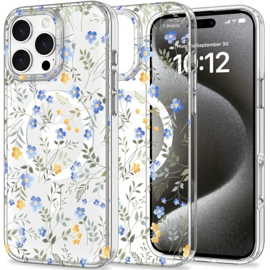 Σκληρή Θήκη MagSafe - Apple iPhone 16 Pro - Tech-Protect MagMood - Spring Flowers (5906302311521)