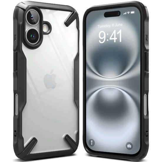 Θήκη Apple iPhone 16 - Ringke Fusion X Σκληρή - Black (8800274960473)