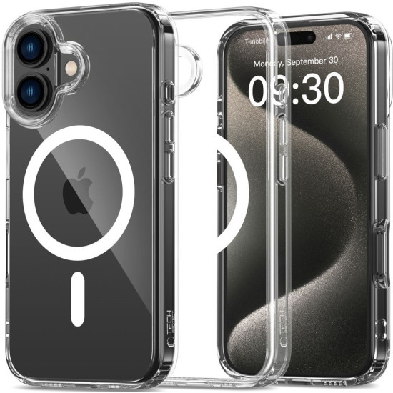 Θήκη Apple iPhone 16 - Tech-Protect FlexAir Hybrid Σκληρή Διάφανη με MagSafe - Clear (5906302311460)