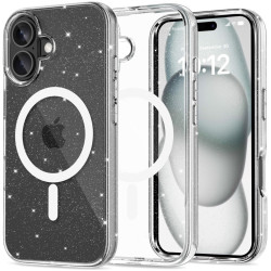 Θήκη Apple iPhone 16 - Tech-Protect FlexAir Hybrid Σκληρή Διάφανη με MagSafe - Glitter (5906302311422)