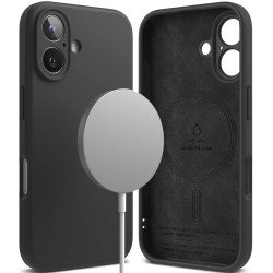 Θήκη Apple iPhone 16 - Ringke Silicone Magnetic Ανθεκτική Σιλικόνης με MagSafe - Black (8800274960572)
