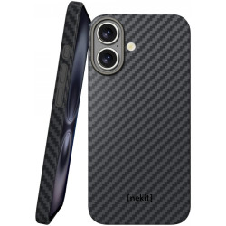 Θήκη Apple iPhone 16 - Nekit Fiber Σκληρή με MagSafe Aramid Fiber - 1mm - 1500D Kevlar - Black (8719246451881)
