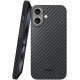 Θήκη Apple iPhone 16 - Nekit Fiber Σκληρή με MagSafe Aramid Fiber - 1mm - 1500D Kevlar - Black (8719246451881)