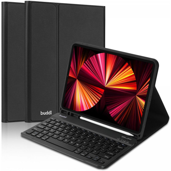 Θήκη Apple iPad Air 7 2025 11" / iPad Air 6 2024 11" - Buddi Zuna Keyboard Case με Υποδοχή για Apple Pencil και Πληκτρολόγιο Bluetooth - Black (8719246455551)