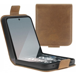 Θήκη Samsung Galaxy Z Flip7 FE / Z Flip6 - Rosso Element PU Πορτοφόλι - Brown (8719246449536)